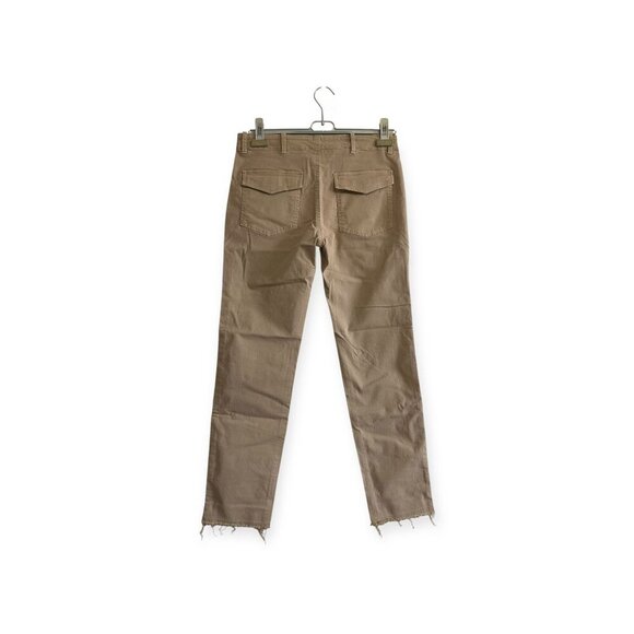 Nili Lotan Jenna Cropped Raw-Edge Pants, Beige/Khaki, Size 4, New with tag - Picture 2 of 13